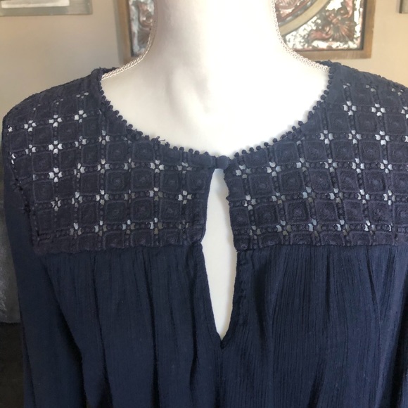 J Crew Embroidered Peasant Top - Picture 2 of 5